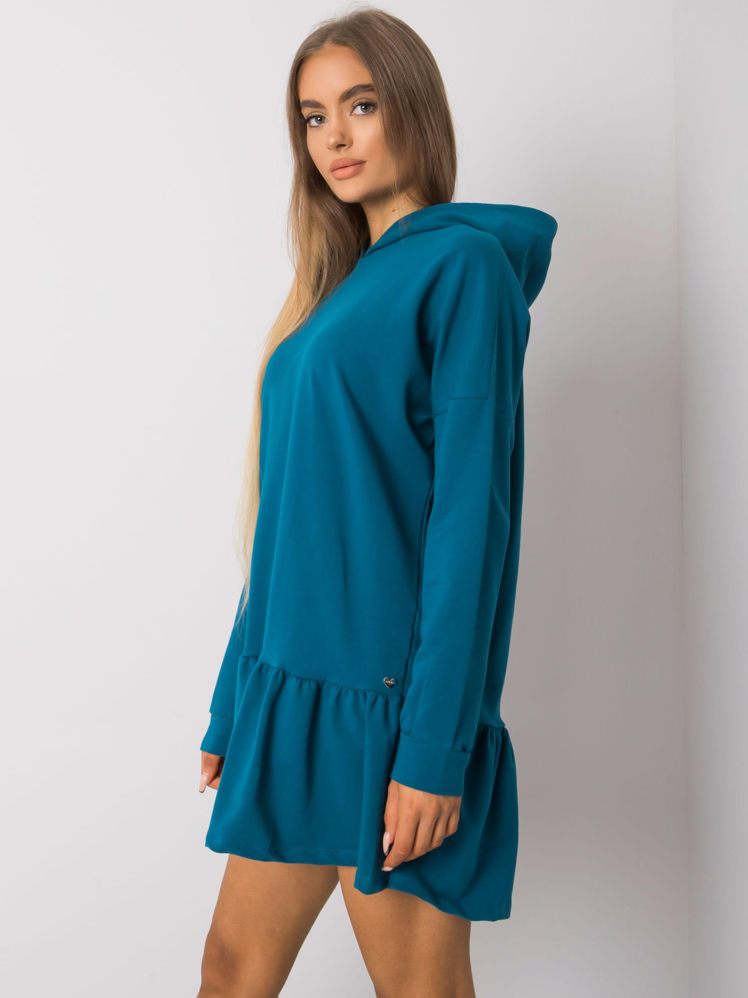Meergrüne Kapuzenkleid Aliye.