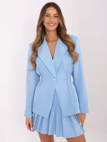 Hurt Jasnoniebieska damska marynarka z zapięciem na guzik