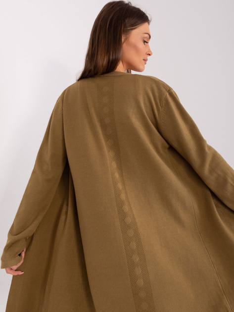 Hurt Oliwkowy damski kardigan z długim rękawem