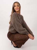 Fango sweter oversize z okrągłym dekoltem