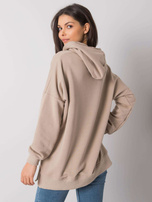 Beżowa bluza basic z kapturem Cleveland