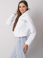 White sweatshirt with embroidery Michelle RUE PARIS.