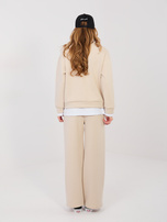 Beżowy damski komplet z bluzą oversize RUE PARIS 