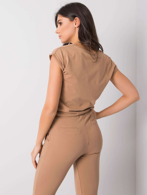 Camelowy t-shirt Elisabetta