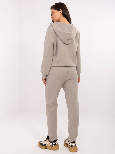 Szary damski komplet alpaka ze spodniami