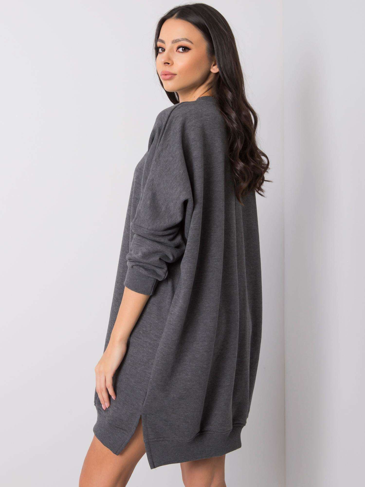 Dark Grey Melange Dress Emille