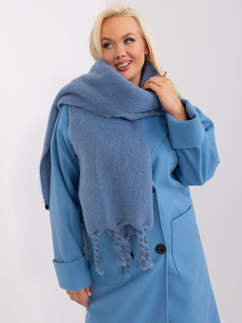 Hurt Ciemnoniebieski szeroki szal damski