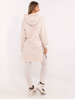 Hurt Jasnobeżowy melanżowy komplet basic z legginsami