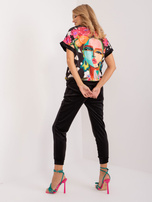 Hurt Czarny komplet welurowy ze spodniami RUE PARIS