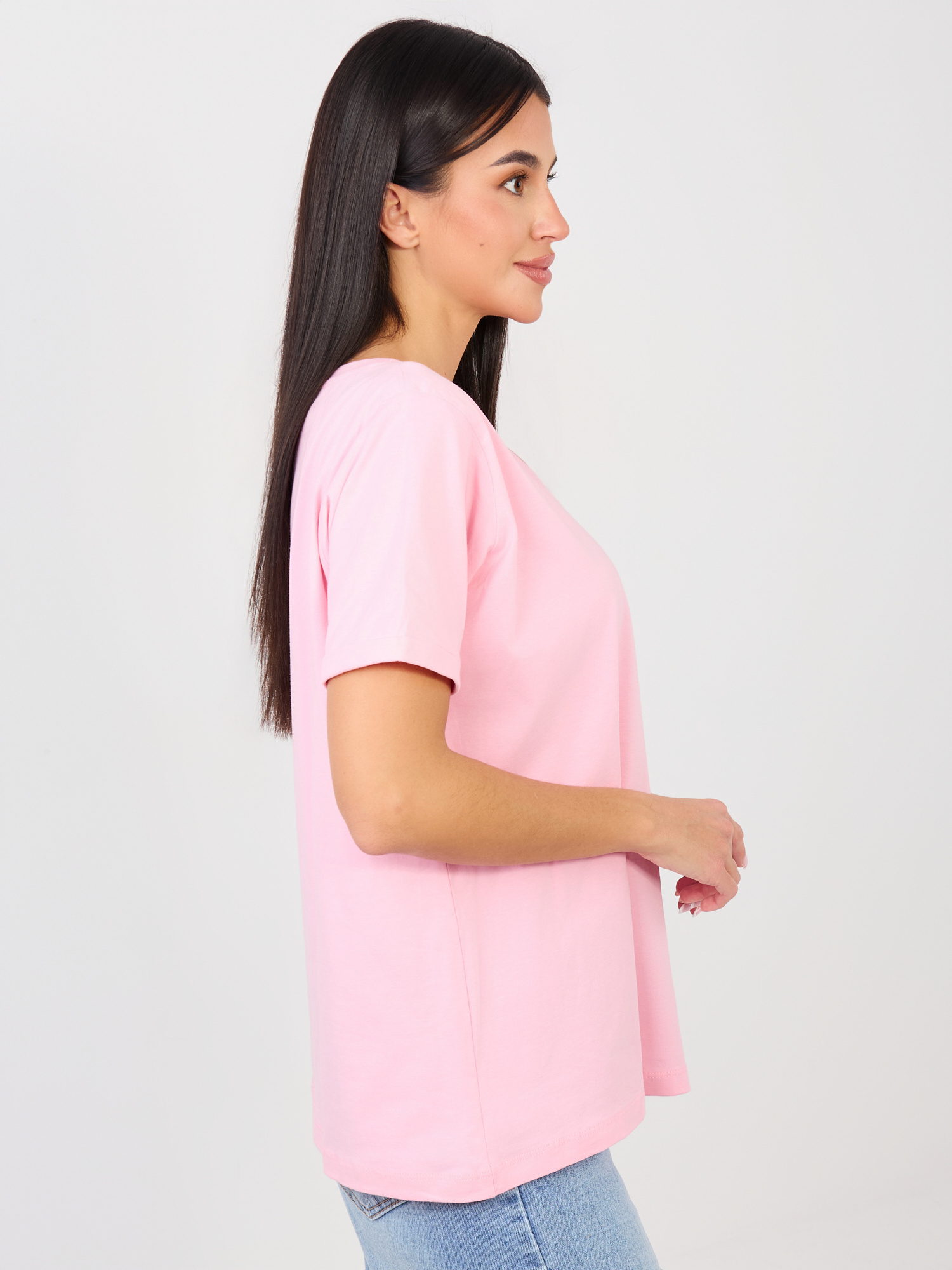 T-shirt jasny różowy