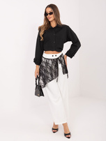 Czarna damska koszula z długim rękawem