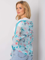 Niebieska chusta z nadrukiem