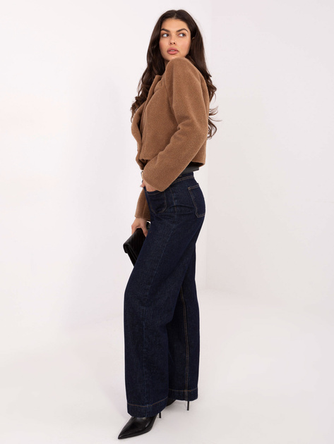 Camelowy krótki płaszcz o kroju marynarki RUE PARIS