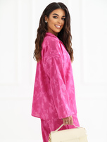 Fuksjowy letni komplet z wypukłym wzorem RUE PARIS