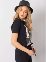 Czarny t-shirt Agathe