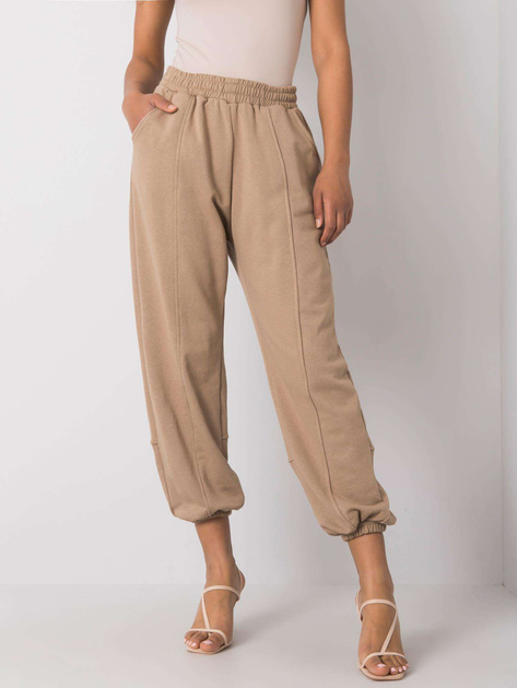 Ciemnobeżowe spodnie dresowe Maye