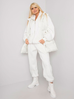 Ecru komplet trzyczęściowy z kamizelką Abigail