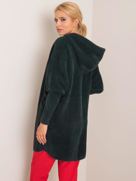 Ciemnozielony płaszcz alpaka Carolyn