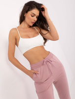 Brudnoróżowe dresowe spodnie jogger