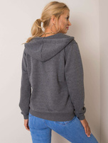 Dunkelgrauer Melange-Pullover Linda.