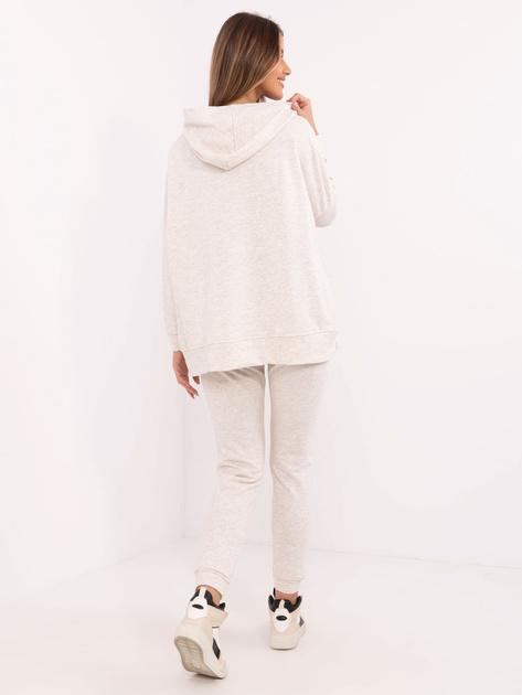 Hurt Jasnobeżowy melanżowy komplet basic z bawełną