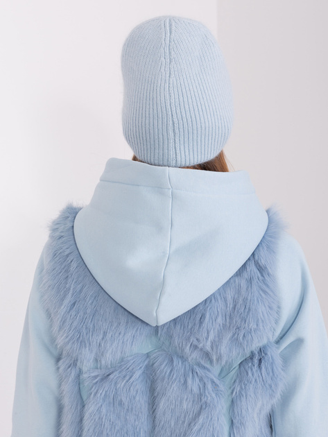 Hurtownia Jasnoniebieska damska czapka zimowa