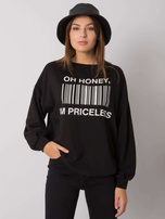 Czarna bluza z nadrukiem Basile