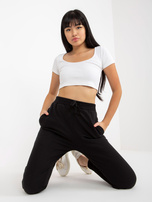 Hurt Czarne ocieplane spodnie dresowe z wiązaniem MAYFLIES