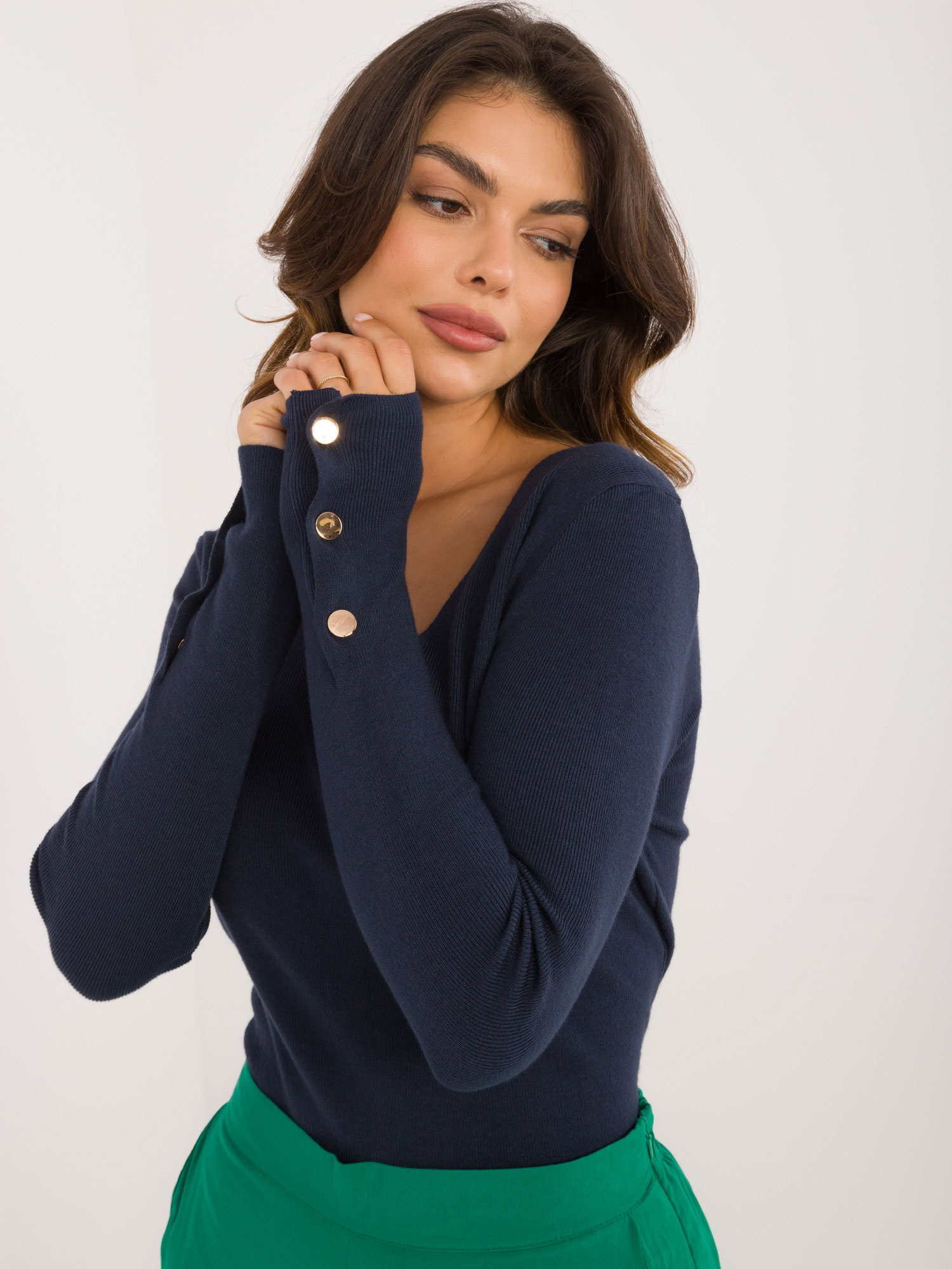 Sweter granatowy