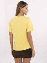 Żółty damski t-shirt z nadrukiem North
