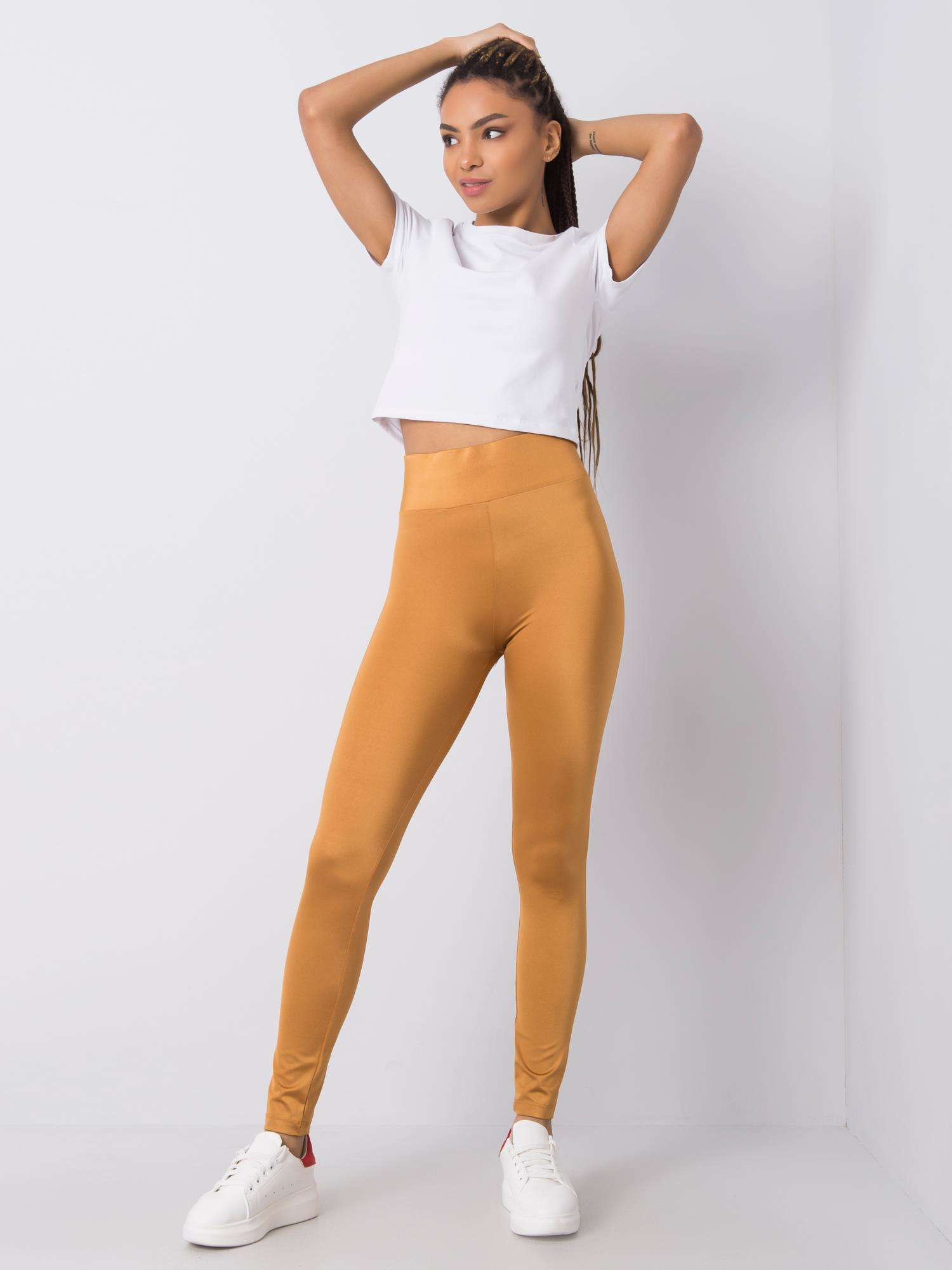 Złote legginsy Bernardita RUE PARIS