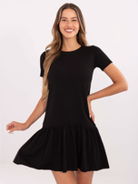 Black cotton dress RUE PARIS.