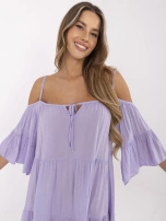 Liliowa letnia sukienka na ramiączkach Veronique OCH BELLA 