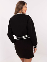 Hurt Czarny dwuczęściowy komplet z mini spódnicą