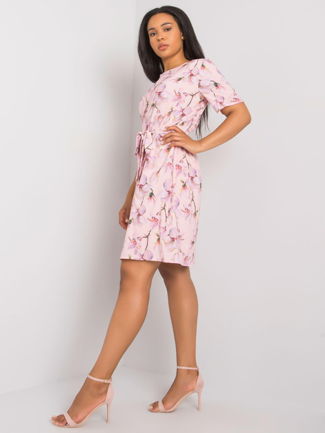 Różowa wzorzysta sukienka plus size Celene