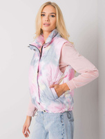 Szaro-różowa pikowana kamizelka damska Roonie