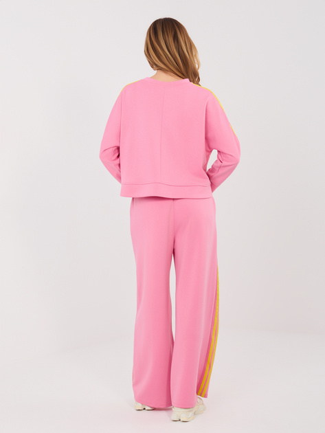 Ciemnoróżowe dresowe spodnie bez zapięcia RUE PARIS