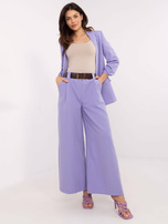 Hurt Liliowe szerokie spodnie materiałowe od garnituru