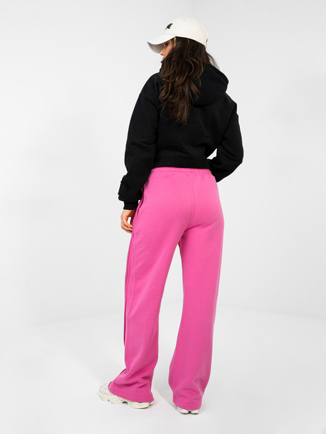 Ciemnoróżowe dresowe spodnie z kieszeniami NATURAL SIDE