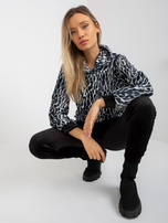 Biało-czarny komplet welurowy z motywem zwierzęcym RUE PARIS