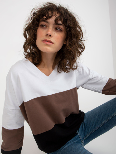 Hurt Biało-czarna bluza basic bez kaptura RUE PARIS