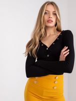 Schwarze Bluse mit Streifen Tracy RUE PARIS.