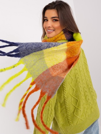 Hurt navy-orange knitted scarf.