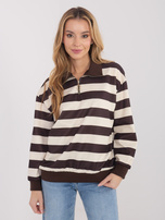 Jasnobeżowa damska bluza typu polo