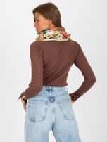 Hurtownia online Beżowa bawełniana chusta we wzory 