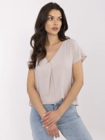 Beżowa damska bluzka na lato SUBLEVEL