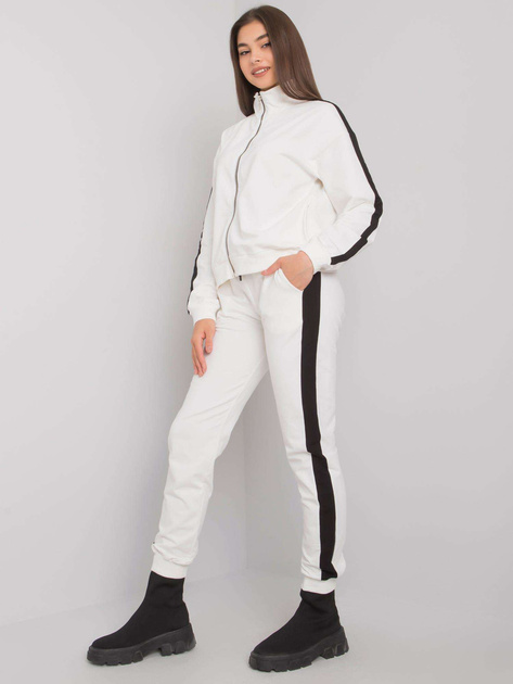 Ecru komplet damski z lampasami Aliana