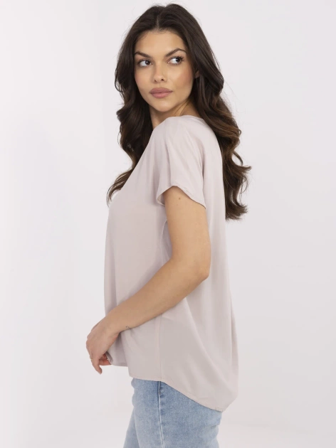 Beżowa damska bluzka na lato SUBLEVEL