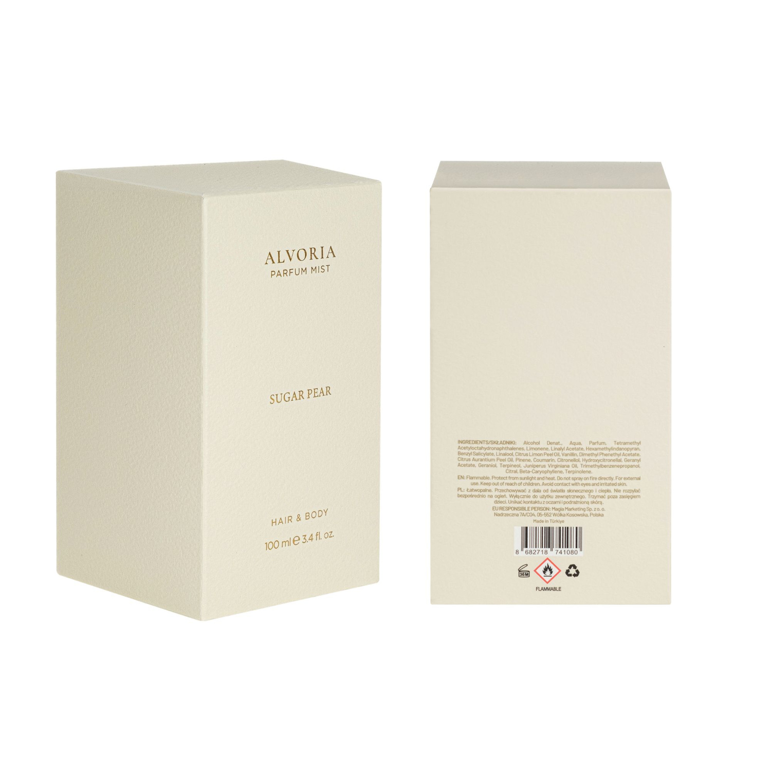 Sugar Pear - Tělová mlha Alvoria 100ml