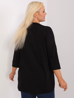 Hurt Czarna asymetryczna bluzka plus size z bawełny